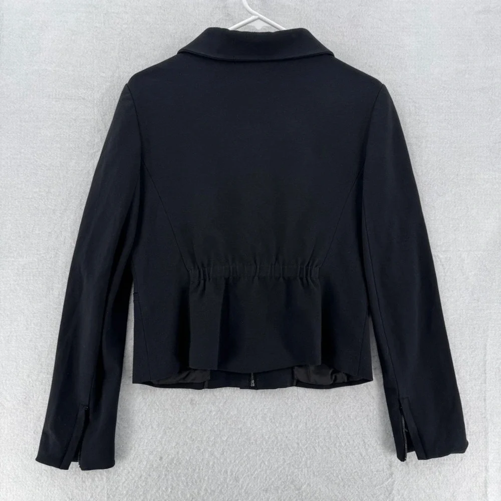 Theory Jacket Womens 10 Zip Front Long‎ Sleeve Cropped Tailored Collar Blazer